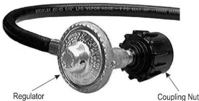 MODIFLEX 451-05 S/76" LPO-VAPOR-HOSE - T-PO-MAX-WT - HOSE-WAD Regulator Coupling Nut