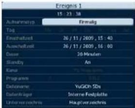 Ergösis 1 15 : 23 : 38 AutohomeApp Fremuig Tag Einrechnete 26 / 11 / 2009, 15 : 40 Ausrechnete 26 / 11 / 2009, 16 : 60 Dauer 20 Minuten Standby An Kumar 7% Progschinen Programm VUGON SDs Datzerlöse Interne Postplatte Universees ergebnis Hauptverzeichnis