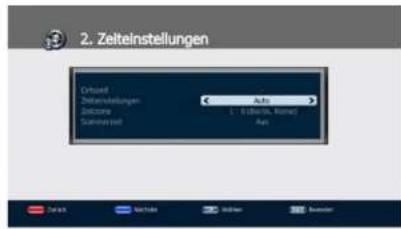 2. Zeitelnstellungen Überzeit Zusamstellungen Zeitnahme Summinder Actions 10 (davon, Kapp) Aus