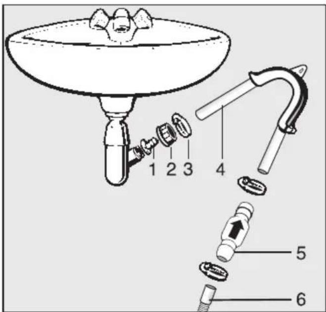 MIELE T 8623 C - Besondere Anschlussbedingungen, die ein Rückschlagventil erfordern - 2