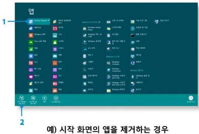 SAMSUNG ATIV Tab XQ700T1C - 시작 화면에 앱 추가 / 제거하기 - 1