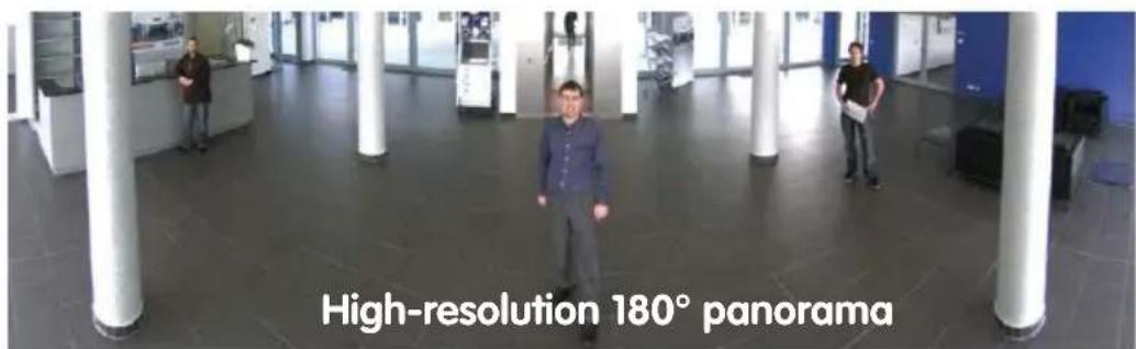 High-resolution 180° panorama