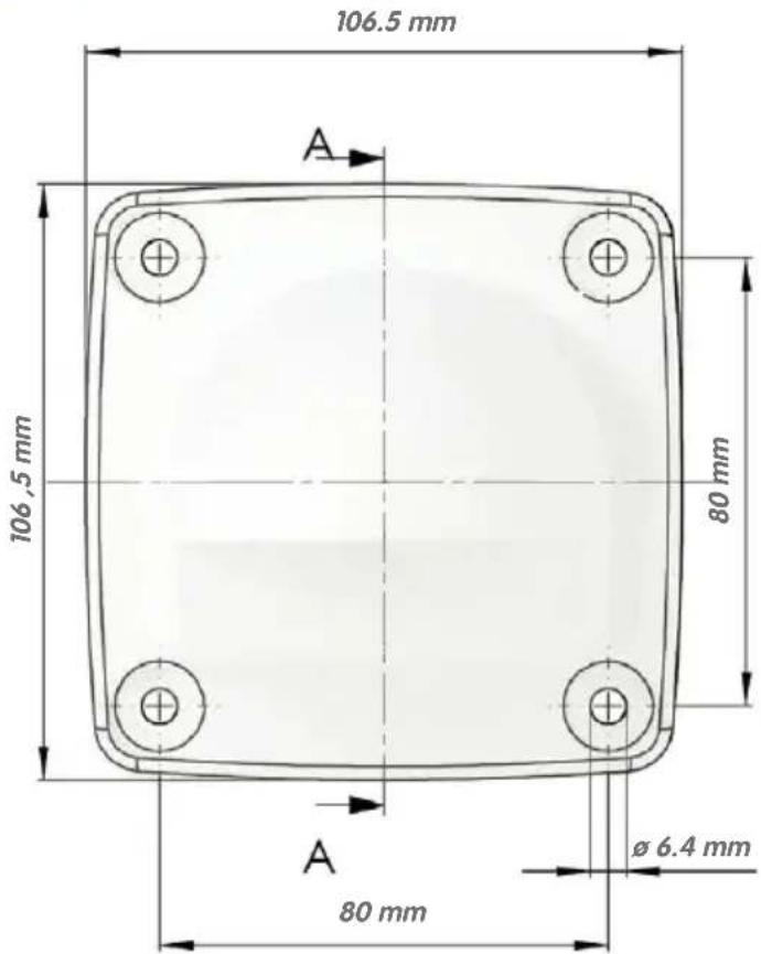 106.5 mm A 106,5 mm 80 mm Ø 6.4 mm A 80 mm