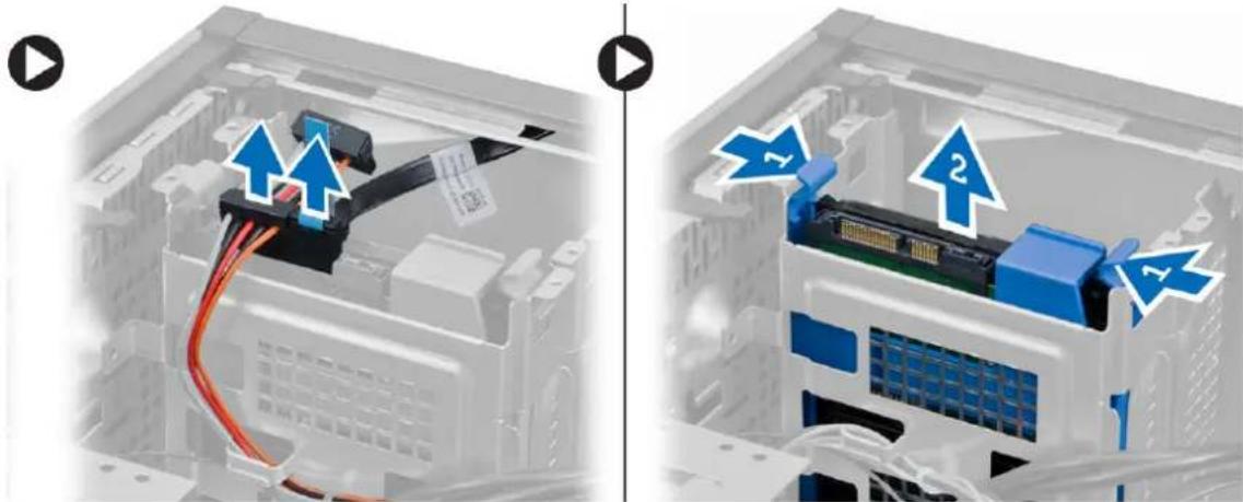 DELL OptiPlex 3020 Mini Tower - Entfernen des Festplattenlaufwerks - 1