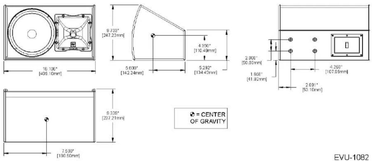 BOSCH EVU-2082/95 - EVU-1082 Dimensions - 1