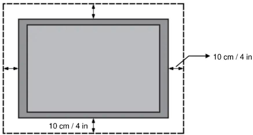 10 cm / 4 in 10 cm / 4 in
