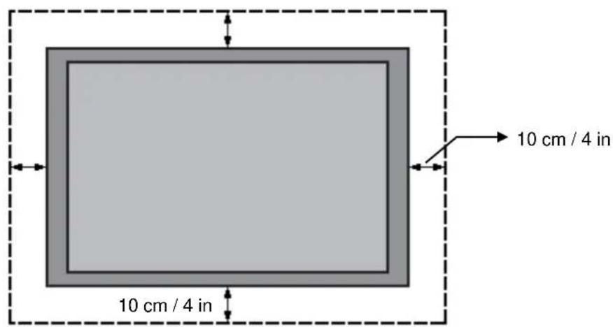 10 cm / 4 in 10 cm / 4 in
