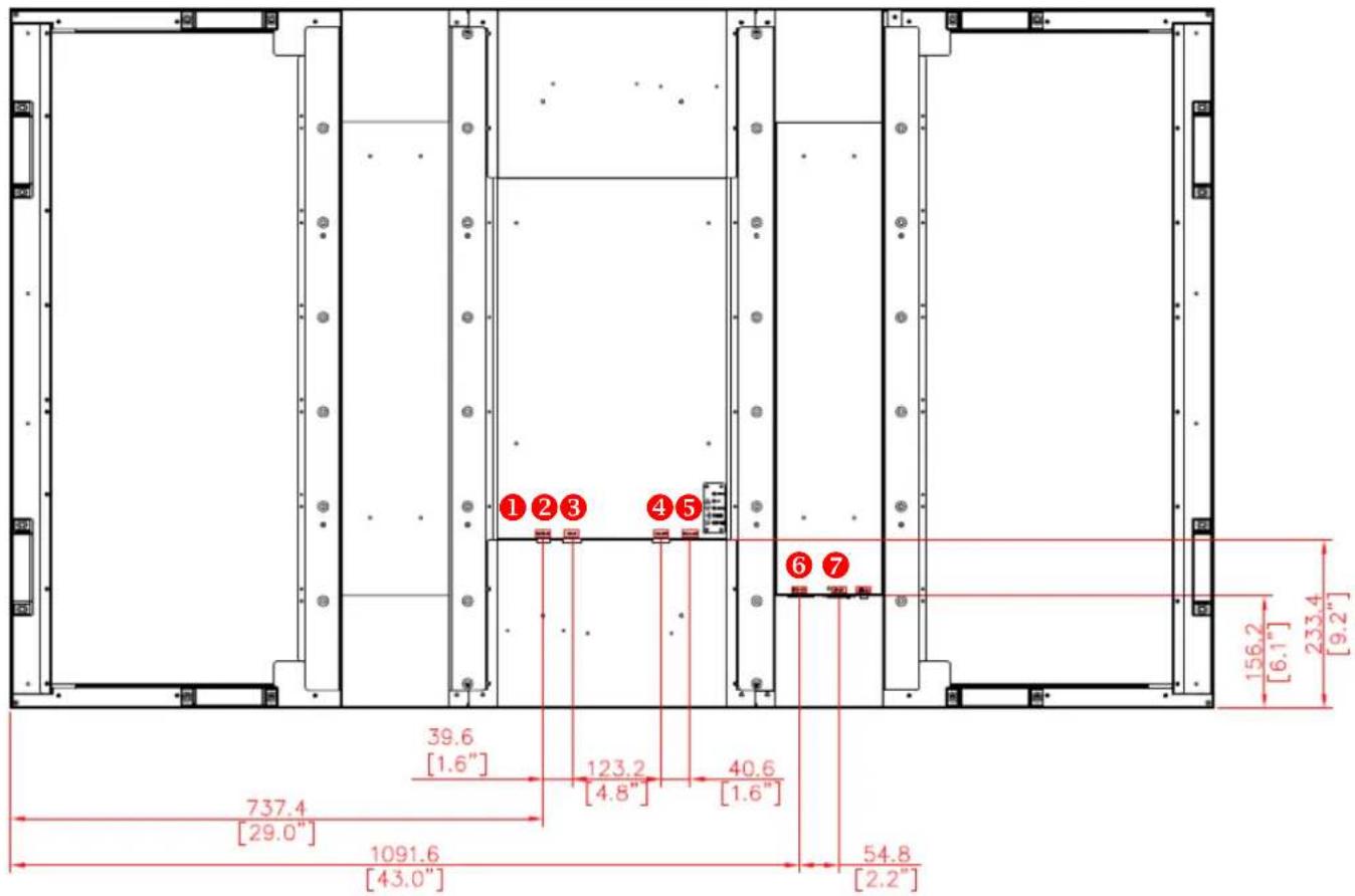 1 2 3 4 5 6 7 156.2 [6.1"] 233.4 [9.2" 39.6 [1.6"] 123.2 [4.8"] 40.6 [1.6"] 737.4 [29.0"] 1091.6 [43.0"] 54.8 [2.2"]