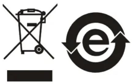 Symbol image showing a trash bin with cross symbol, a minus sign, and an e-turn arrow icon.