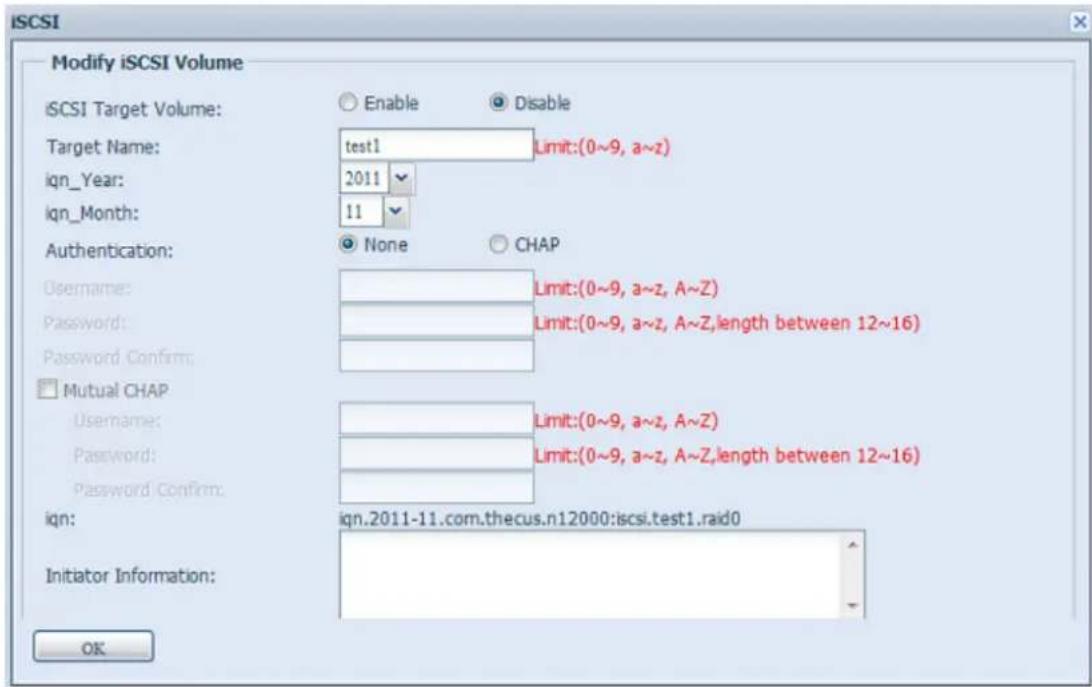 Thecus N10850 - iSCSI-Laufwerk modifizieren - 2