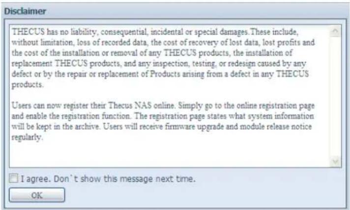Thecus N10850 - Webadministrationsschnittstelle - 2