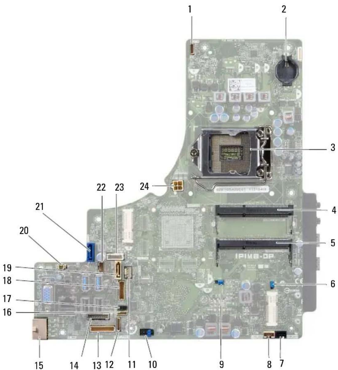 DELL Inspiron One - Komponenten der Systemplatine - 1