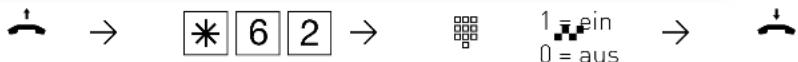 AGFEO AS 43 IP-DECT - "0" senden - ein-/ausschalten - 1