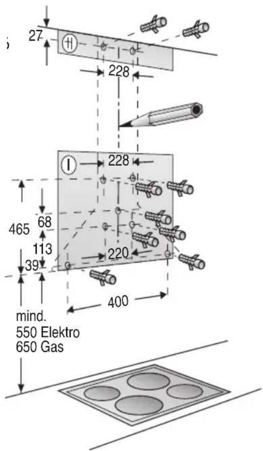 27 228 465 68 113 39 228 220 400 mind. 550 Elektro 650 Gas