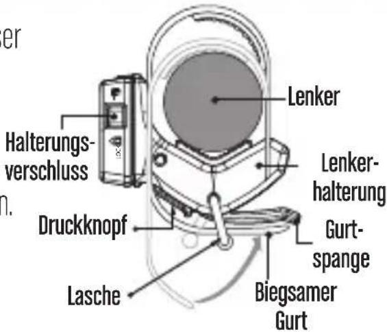 er Halterungs- verschluss Druckknopf Lasche Lenker Lenker- halterung Gurt- spange Biegsamer Gurt