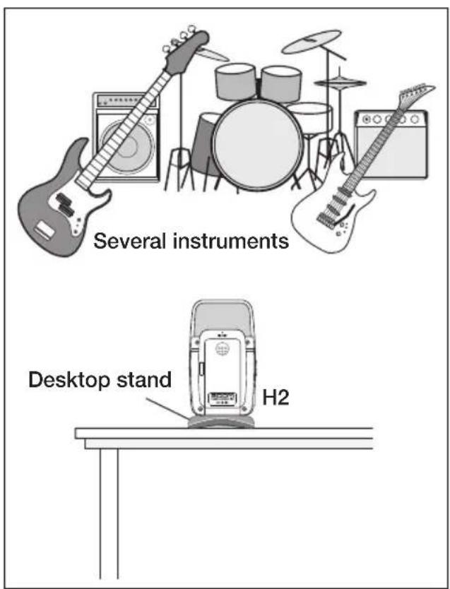 Several instruments Desktop stand H2