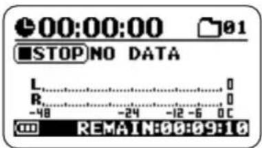 00:00:00 STOP NO DATA L..... R..... -48 -24 -12 -6 0°C REMAIN:00:09:10