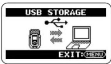 USB STORAGE EXIT:MENU