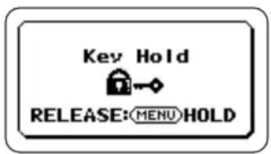 Key Hold RELEASE: MENU HOLD