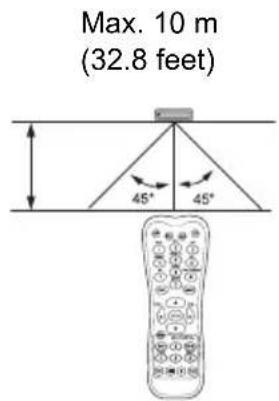 Max. 10 m (32.8 feet) 45° 45°