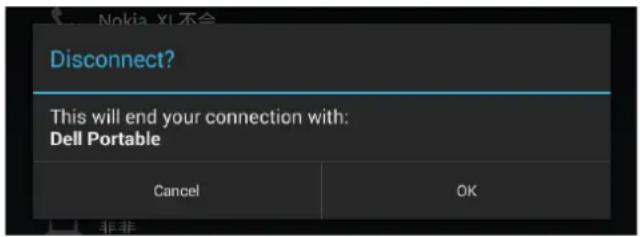 DELL Venue 7 3000 - Beenden einer Bluetooth-Verbindung - 2