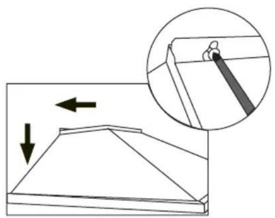VESTEL ADW-6002 - Fixing of the chimney hood - 2