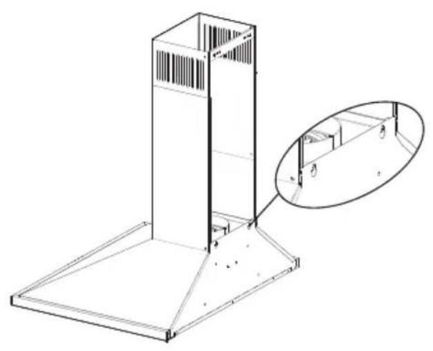 VESTEL ADW-6002 - Fixing of the chimney hood - 1
