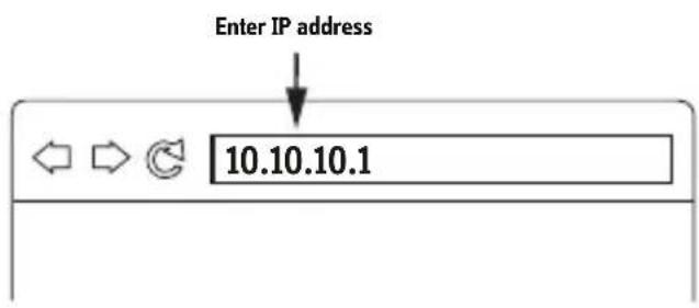 Enter IP address 10.10.10.1