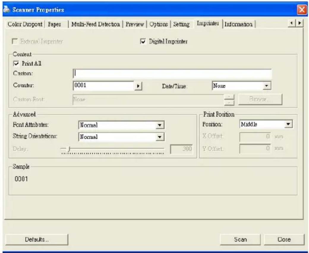 AVISION 000-0642D-02G-WOADF - Registerkarte Imprinter - 1