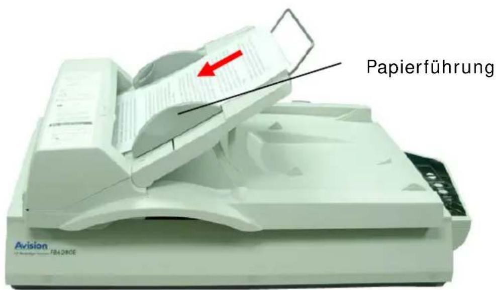 Papierführung Avision FBA 280E