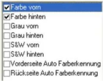 Farbe vorn Farbe hinten Grau vorn Grau hinten S&W vorn S&W hinten Vorderseite Auto Farberkennung Rückseite Auto Farberkennung