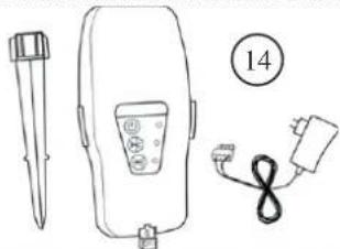 Illustration of a medical or electrical device with a pen, digital display, and plug (no text or symbols)