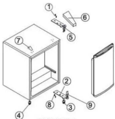 Nabo KB 461 - UMSETZEN DER TÜRE VON RECHTS NACH LINKS - 1