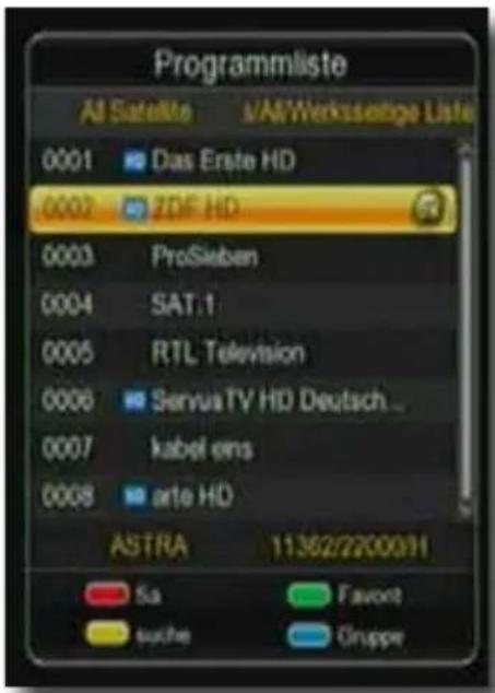 Telestar TD 2522 HD - Programmwahl über Programmliste - 1