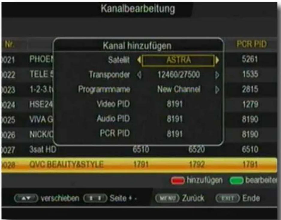 Telestar TD 2522 HD - Kanalbearbeitung - 1