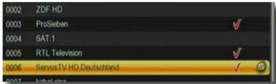 Telestar TD 2522 HD - Favoritenliste - 1