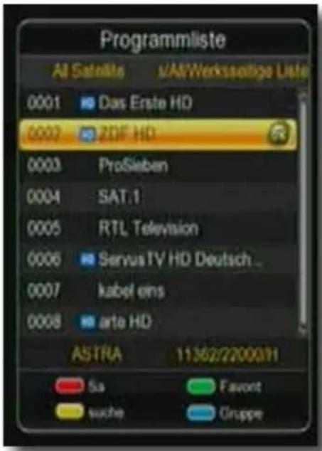 Telestar TD 2525 HD - Programmwahl über Programmliste - 1