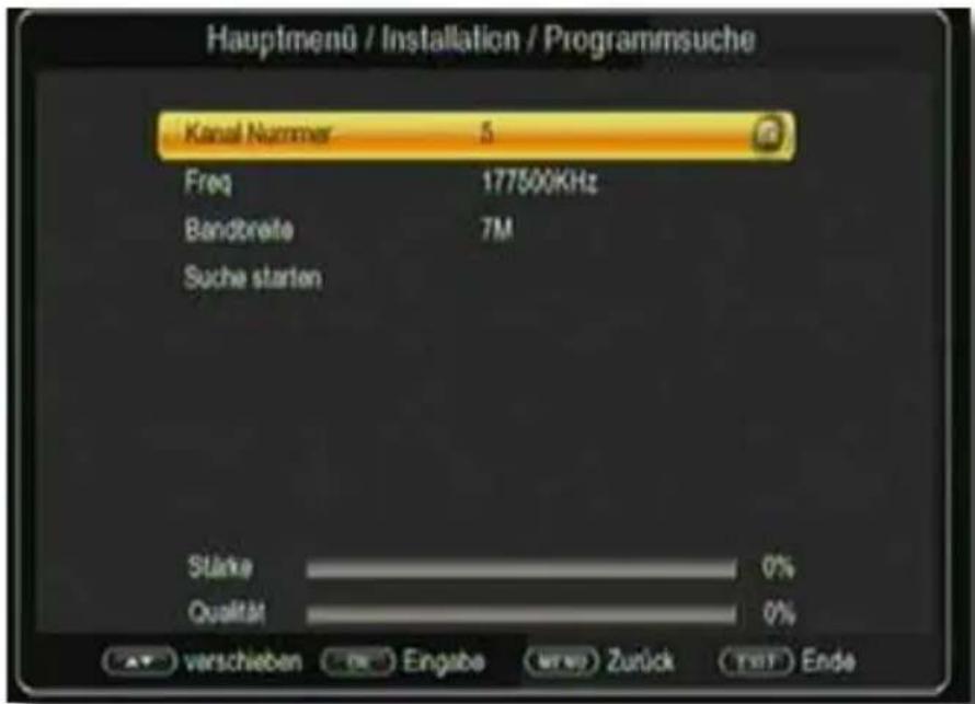 Telestar TD 2525 HD - Manuelle Programmsuche - 1
