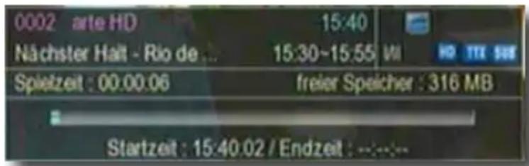 Telestar TD 2525 HD - Direkte Aufnahme - 1