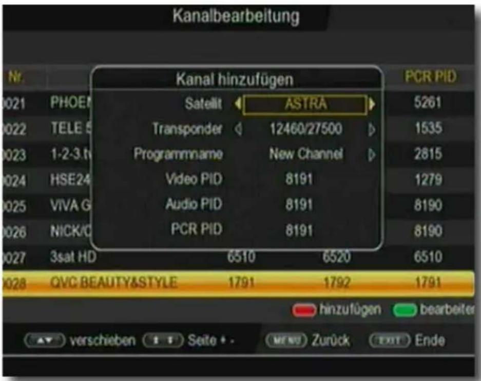 Telestar TD 2525 HD - Kanalbearbeitung - 1