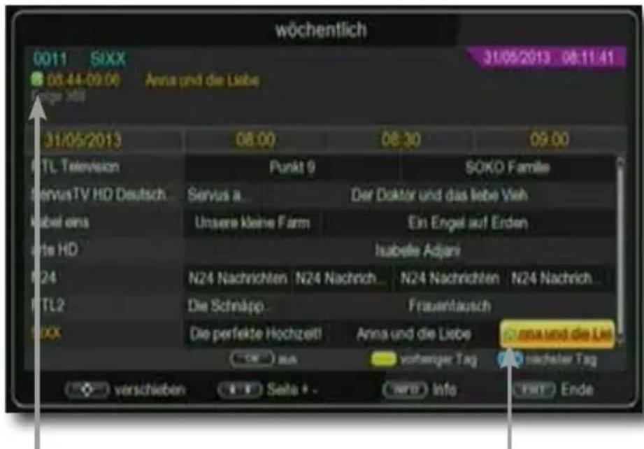 Telestar TD 2525 HD - Timerprogrammierung über EPI - 2