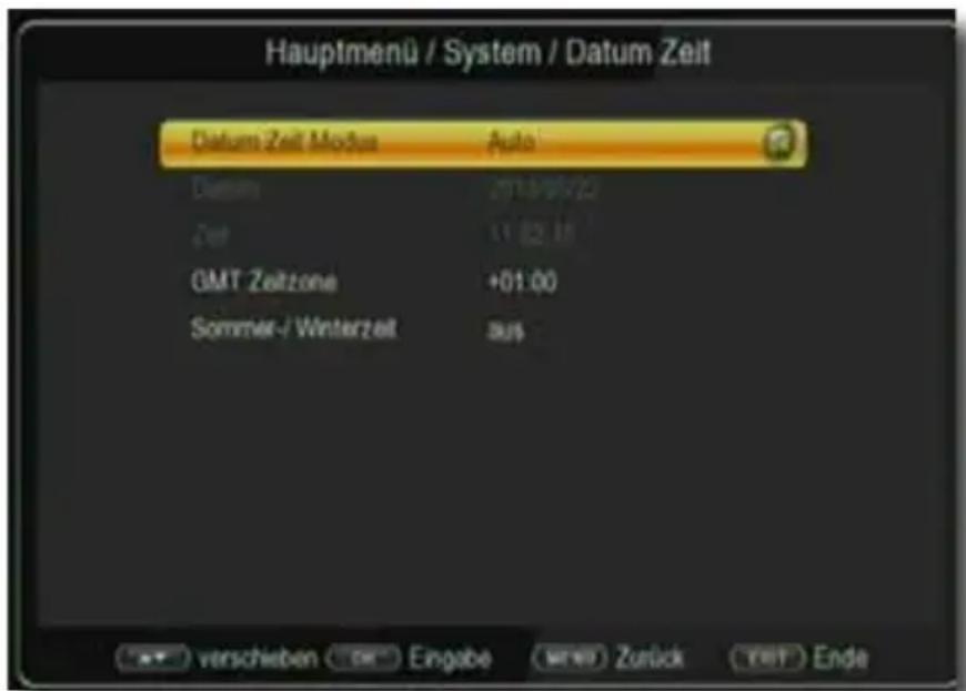 Telestar TD 2525 HD - Datum Zeit - 1