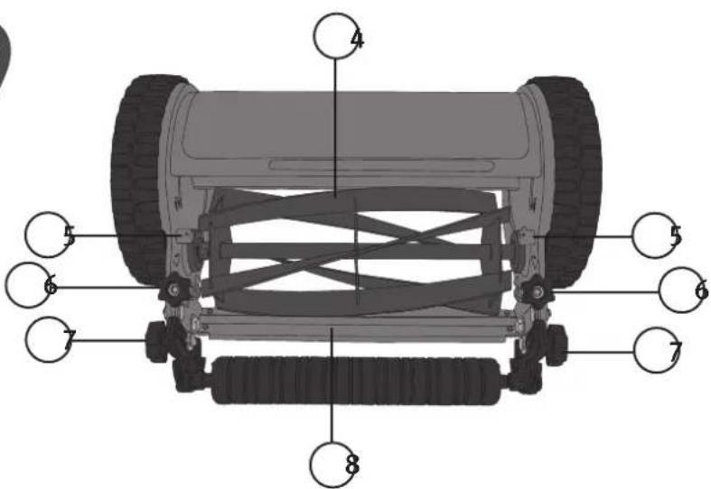 Technical diagram of a vehicle chassis with numbered components for identification