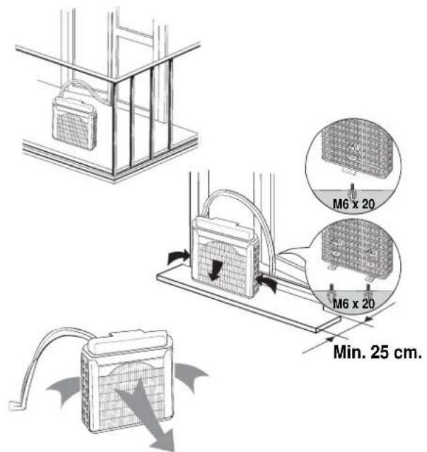 Argoclima TWIN 14A - INSTALLATION TYPE C (USING THE SUPPORT) - 1