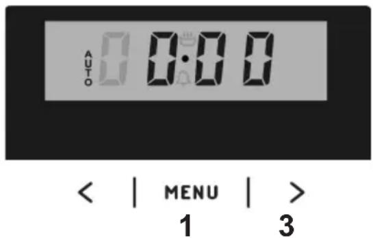 AUTO 0:00 < | MENU | > 1 3