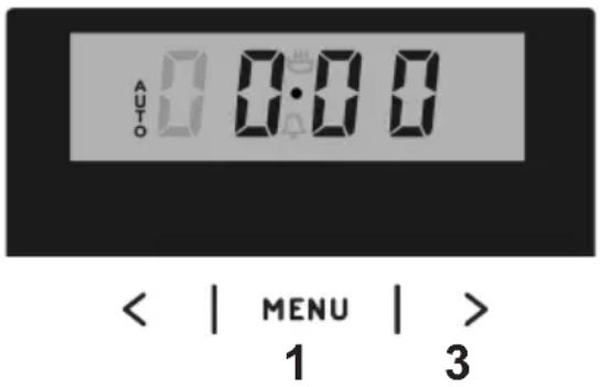 AUTO 0:00 < | MENU | > 1 3