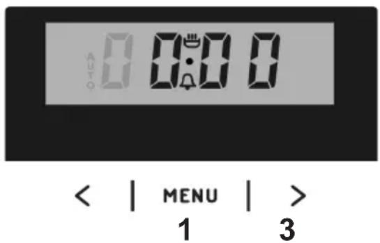 AUTO 0 0:00 < | MENU | > 1 3