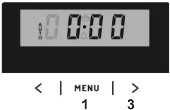 AUTO 0:00 < | MENU | > 1 3