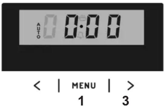 AUTO 0:00 < | MENU | > 1 3