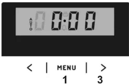 AUTO 0:00 < | MENU | > 1 3